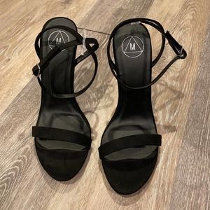 Missguided Black Barely There Heels Size 8